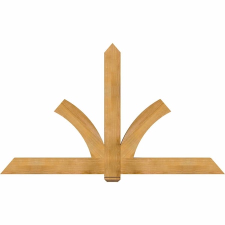 Ekena Millwork Redmond Rough Sawn Timber Gable Bracket, Western Red Cedar, 84"W x 49"H x 4"D x 6"F, 14/12 Pitch GBW084X49X0406RED00RWR